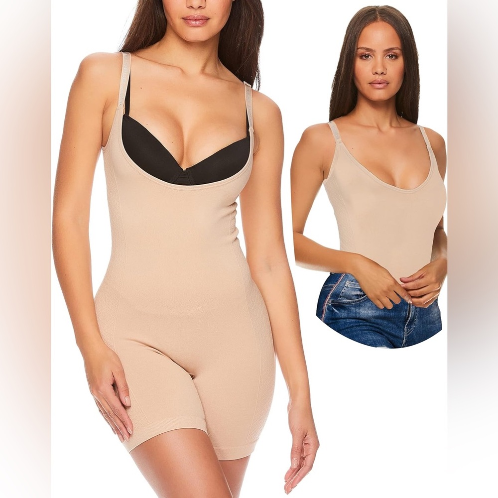 NWT BEBE Seamless Mid-Thigh Shaping Bodysuit